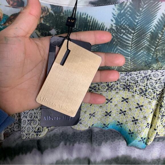 Alberto Makali tropical scenery art‎ to wear cold shoulder short sleeves blouse - Picture 5 of 8